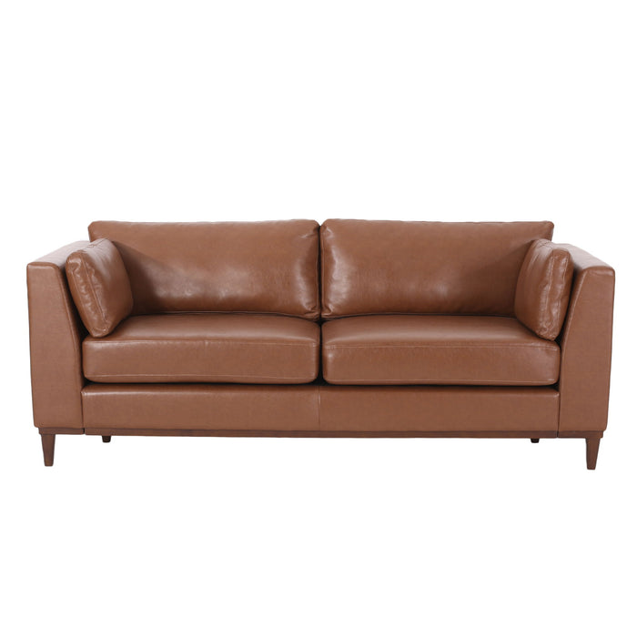 Contemporary 3 Seater Sofa Upholstery - Light Brown