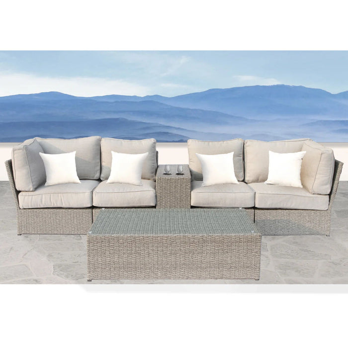 Stylish Modular Wicker Patio Seating Group