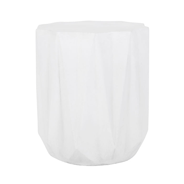 Outdoor Lightweight Concrete Side Table - Antique White