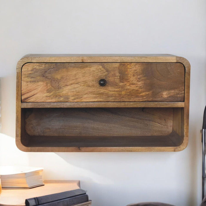 Curve Upper Slot Floating Nightstand