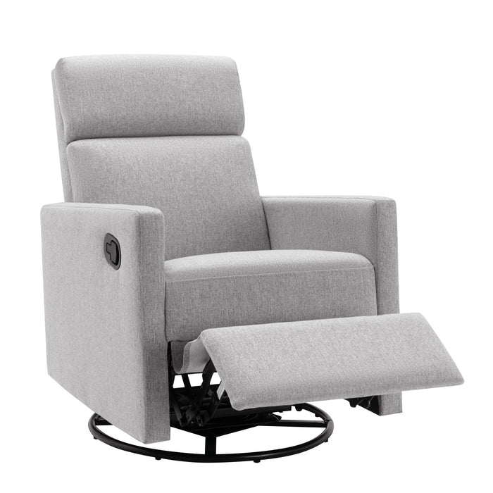 Modern Upholstered Rocker Nursery Chair Plush Seating Glider Swivel Recliner Chair