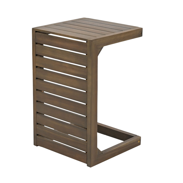 Aluminum Outdoor C - Shaped Side Table For Patio