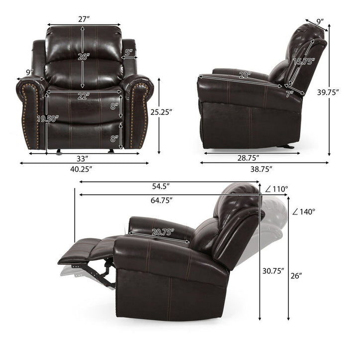 Wide Standard Manual Glider Recliner