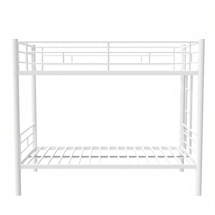 Bunk Bed For Kids, Convertible Frame With Ladders & Guardrail