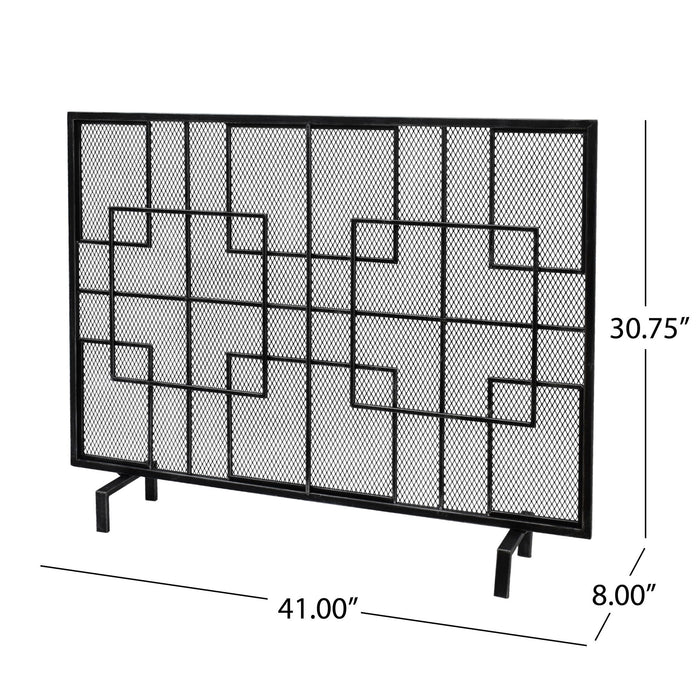 Dorothy - Modern Single Panel Iron Fire Screen
