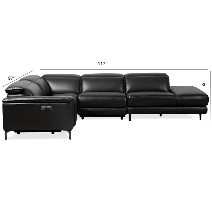 Zander - Reclining Sectional Sofa - Black