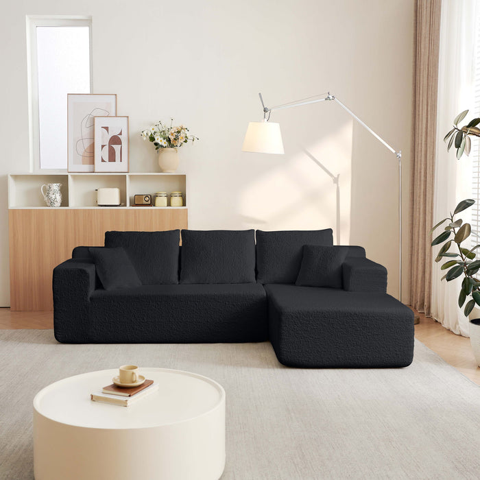 Modular Cloud Sectional Couch With L Shape Chaise, Deep Seat