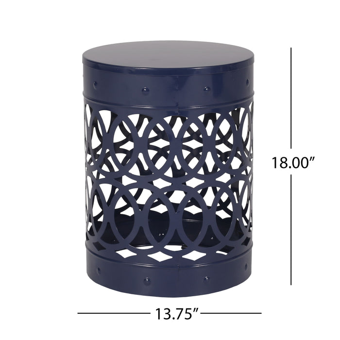 Outdoor Metal Large End Table, Modern Design
