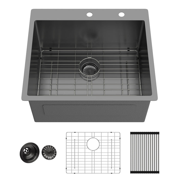 Topmount Kitchen Sink 16 Gauge, Single Bowl