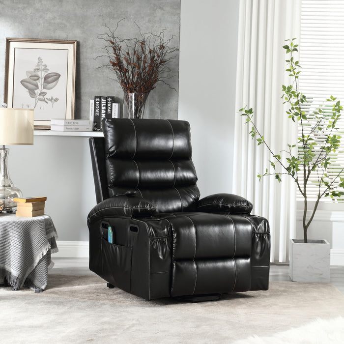Cozy Electric Power Lift Recliner Chair Sofa For Elderly With Vibration Massage And Lumbar Heat