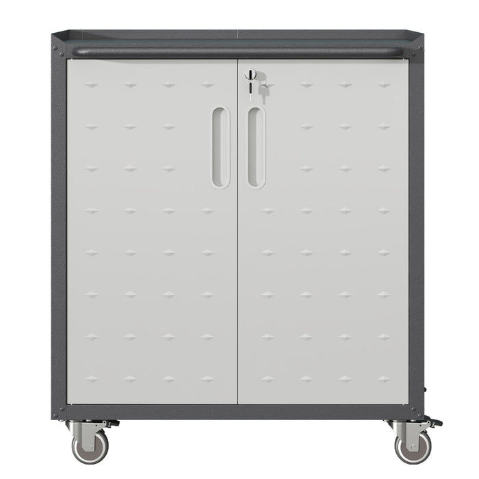 Heavy Duty Metal Garage Storage Cabinet With Wheels Sturdy Tool Organizer