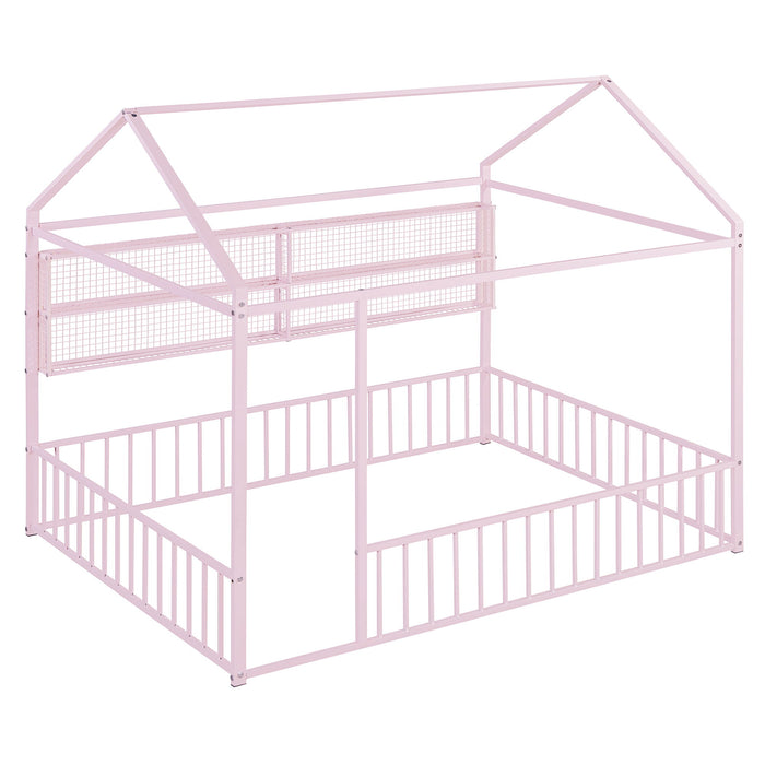House Frame With Fence And Shelves