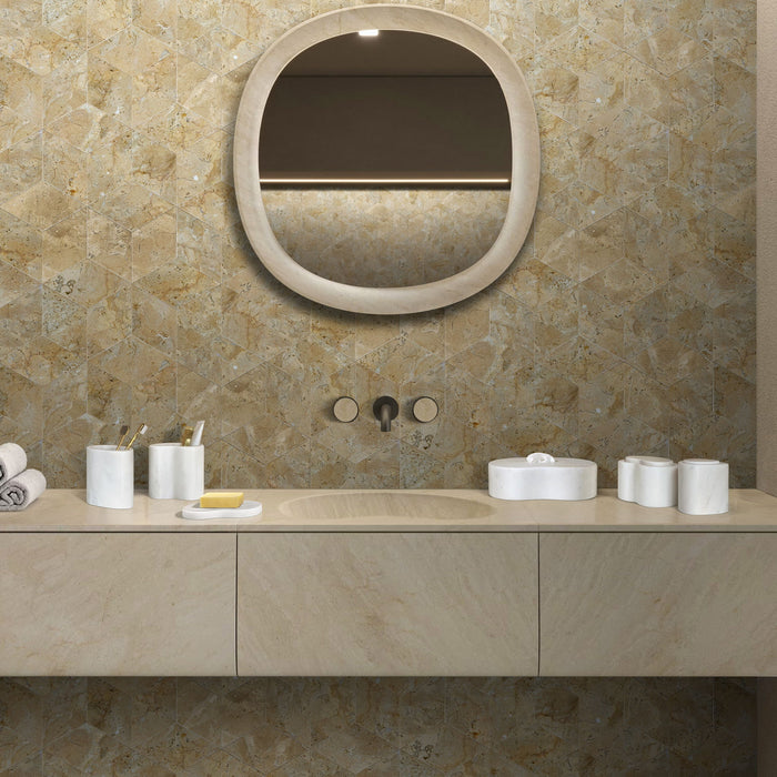 Elegant Natural Marble Bathroom Accessories Set