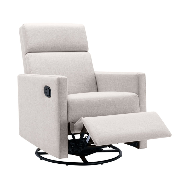 Modern Upholstered Rocker Nursery Chair Plush Seating Glider Swivel Recliner Chair