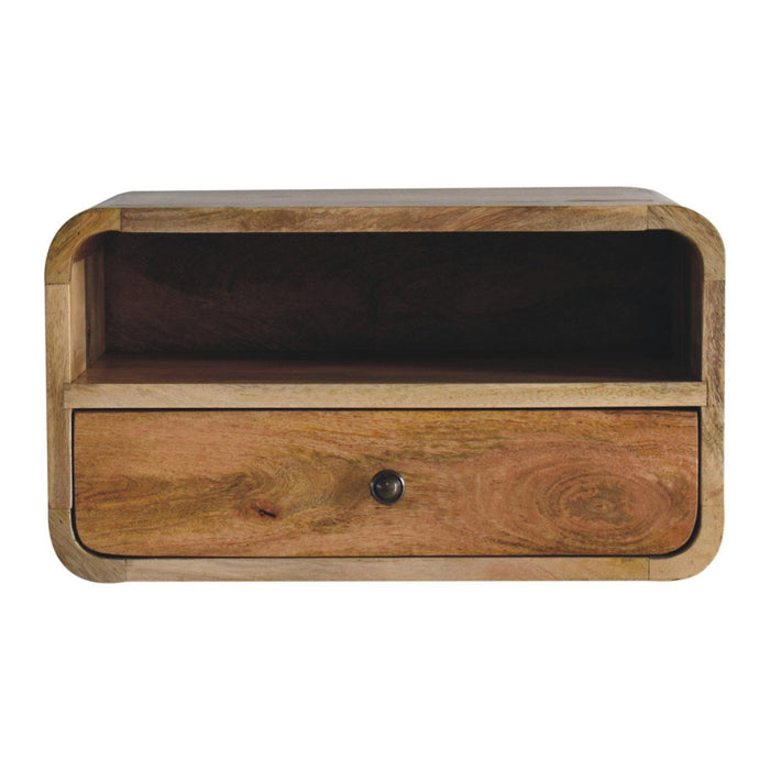 Curved Upper Slot Floating Nightstand