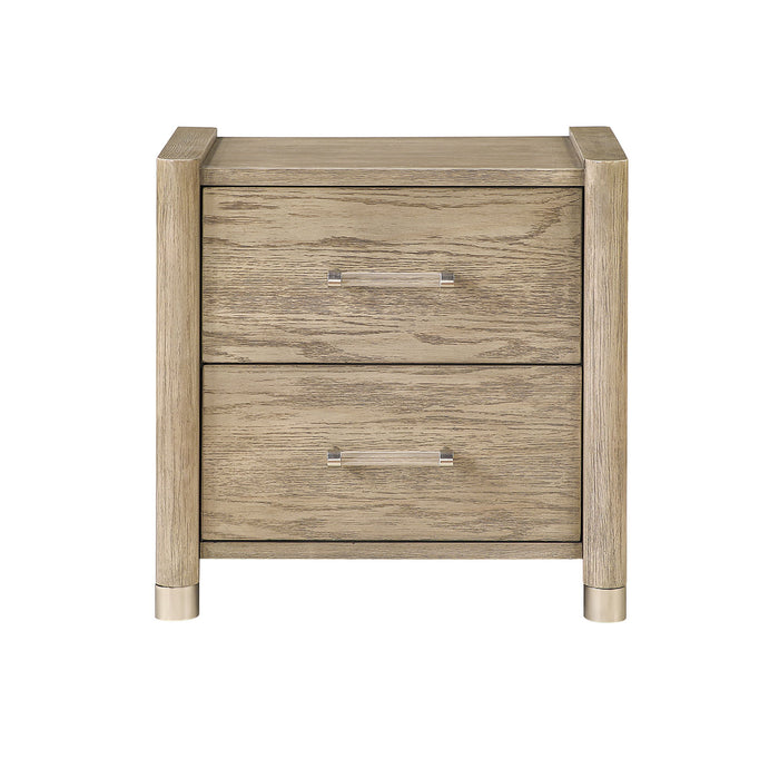 Sarai - Nightstand With Spacious Drawers And Handles - Brown