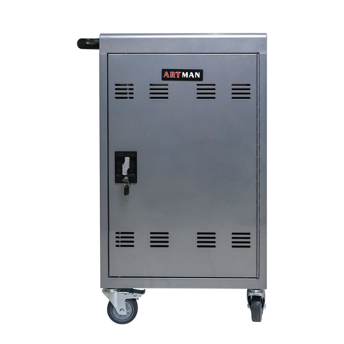 Mobile Charging Cart Station For Chromebook, Tablet And Laptop Computer With Power Strip Included