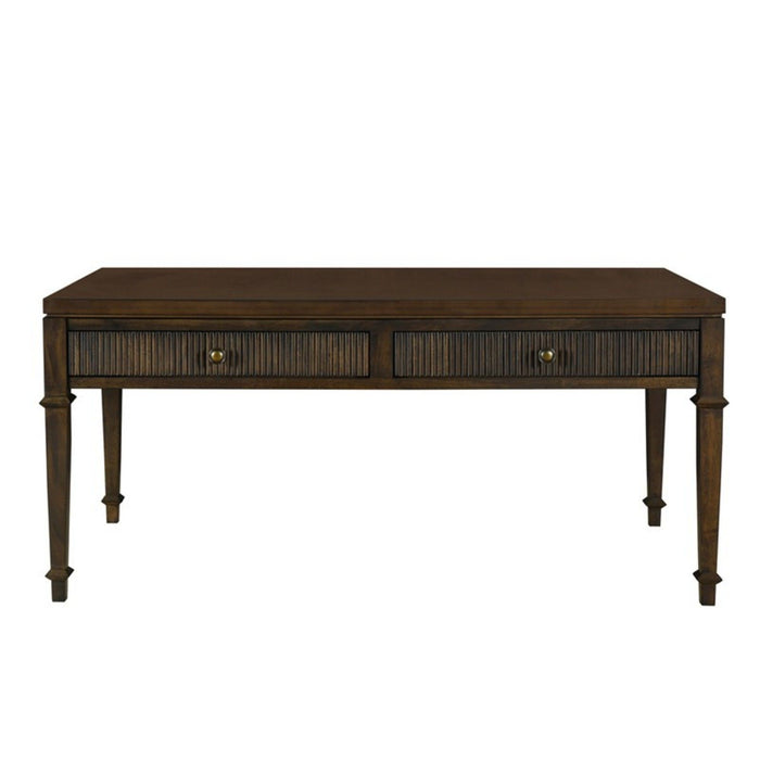 Fluted - 2 Drawer Coffee Table - Brown