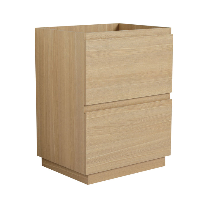 Modern Freestanding Bathroom Vanity Cabinet With Double Drawer
