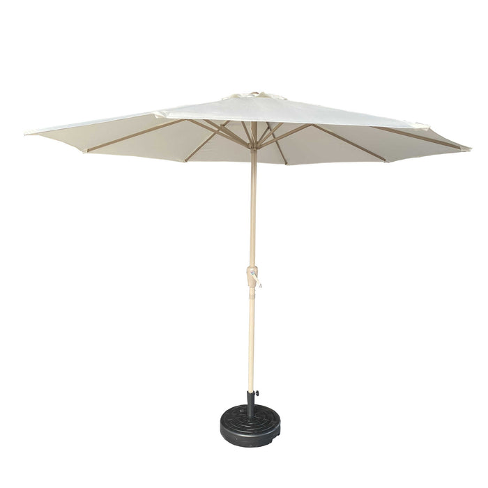 Patio Market Umbrella With 8 Steel Ribs, UV-Resistant And Waterproof Canopy