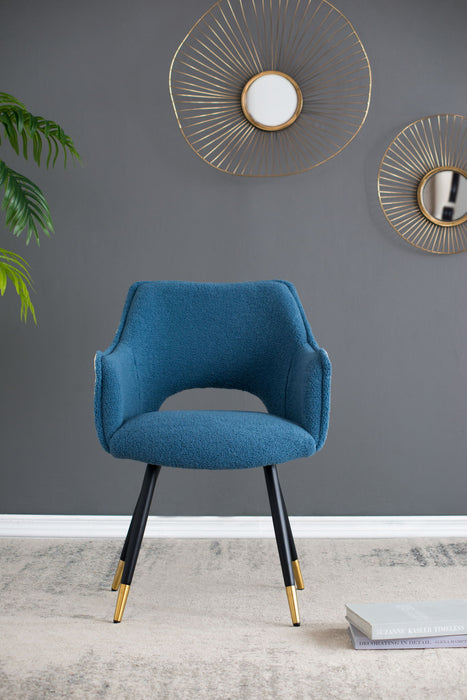 Side Chair, Living Room Bedroom Kitchen Vanity Accent Chair (Set of 2) - Blue