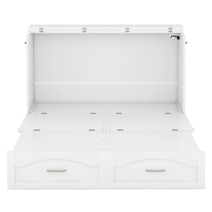 Murphy Wall Bed With Drawer And A Set Of Sockets & USB Ports, Pulley Structure Design