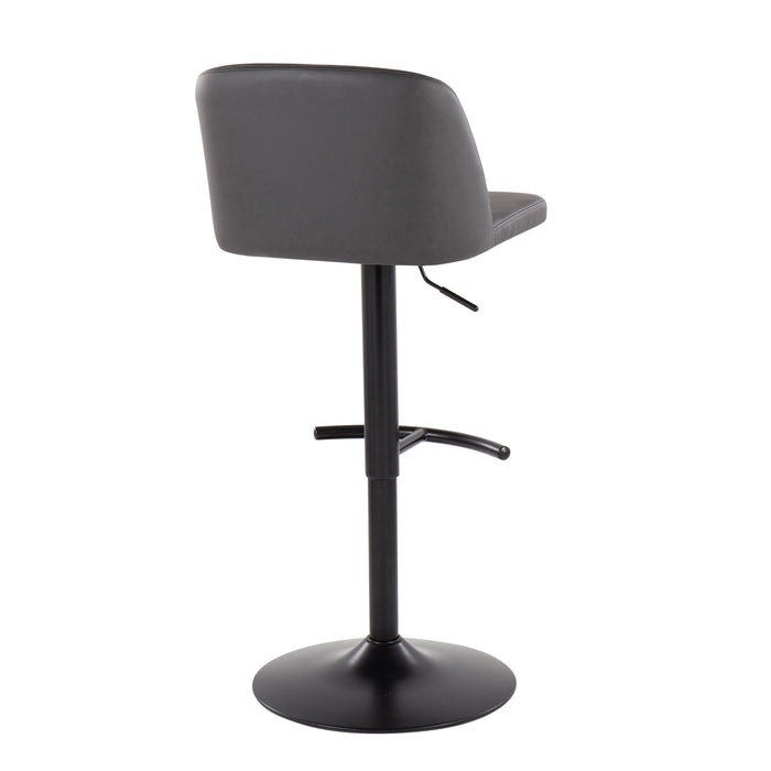Toriano - Contemporary Adjustable Bar Stool With Rounded T Footrest (Set of 2)