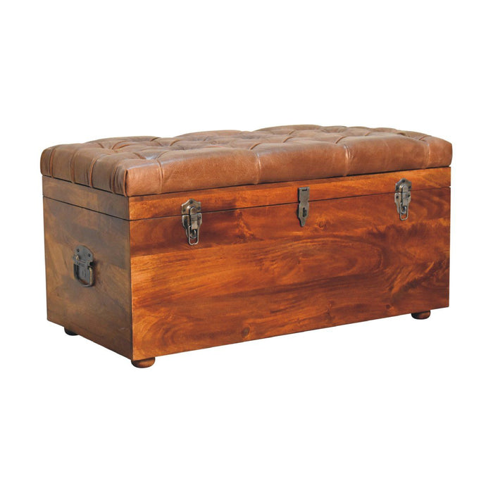 Buffalo - Leather Storage Trunk