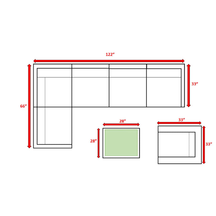 Wicker Seating Group Set With Table And Cushions