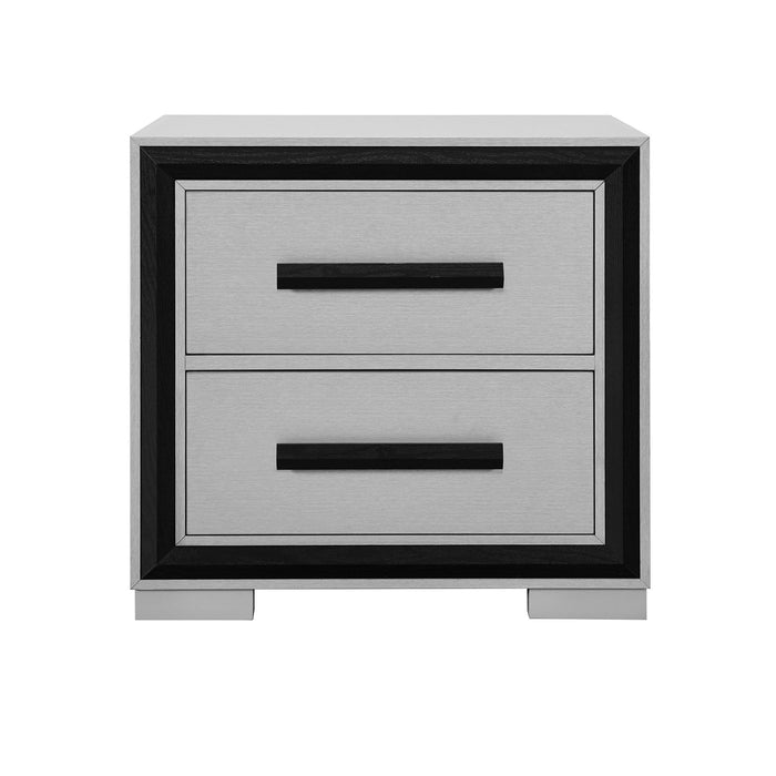Adelaide - Nightstand With Cooler And Speaker - Grey / Black