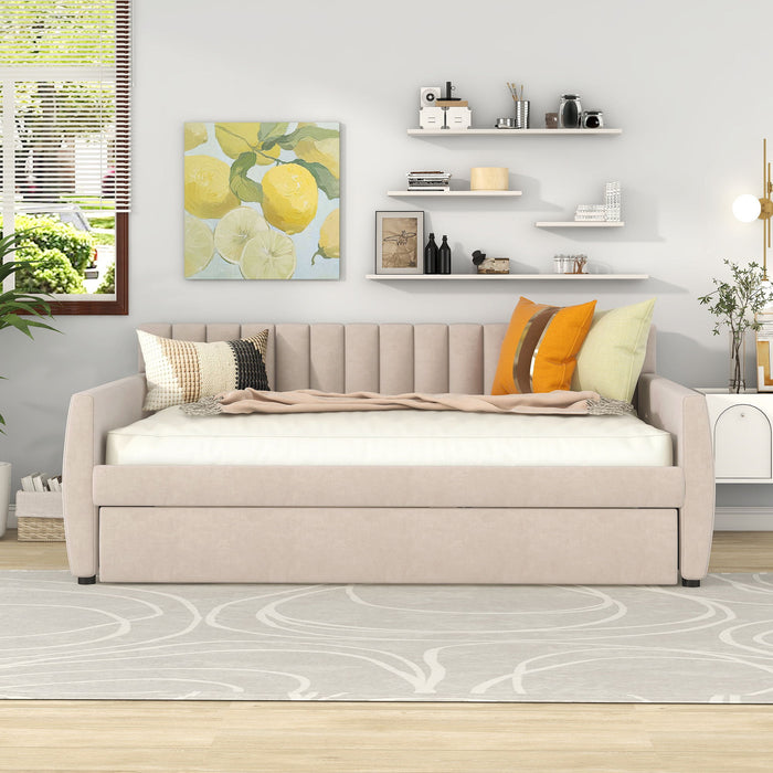 Upholstered Daybed With Slat Support