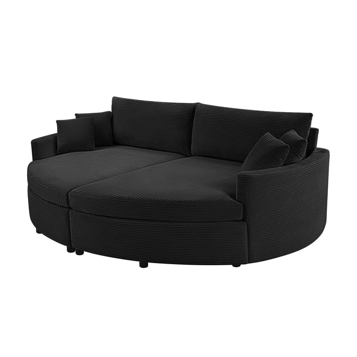 Oversized Double Chaise Lounge Sofa With USB Ports