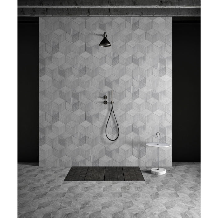 Hexagon Natural Marble Polished Tile For Wall And Floor (Set of 12)