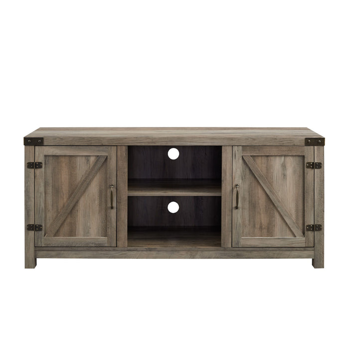 Farmhouse Barn Door TV Stand For TVs Up To 65"