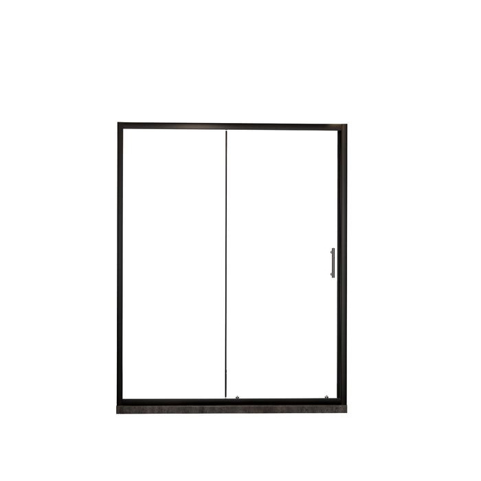 Single Sliding Shower Door, Thick Clear Tempered Glass Shower Door With Stainless Steel Handle