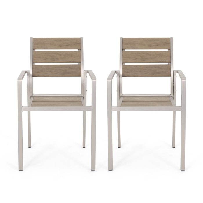 Dreamlan - Outdoor Aluminum Dining Chair (Set of 2)