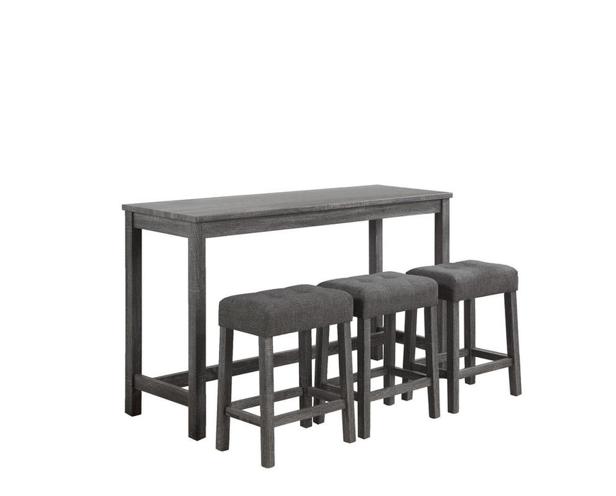 Oriana - 4 Piece Counter Height Pub Table Set With Tufted Stools
